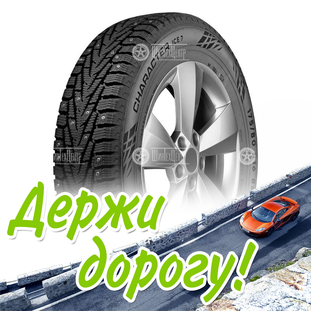 Шины Ikon 205/55 R16 Character Ice 7 (Nordman 7) 94T Шипы Зимняя для легковых автомобилей и кроссоверов