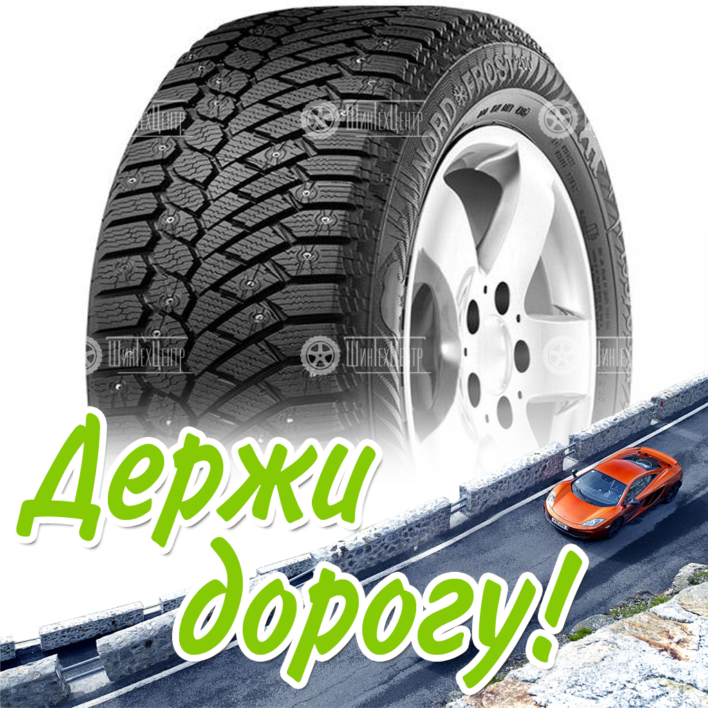 Шины Gislaved 215/60 R17 Nord Frost 200 Suv 96T Шипы Зимняя для легковых автомобилей и кроссоверов